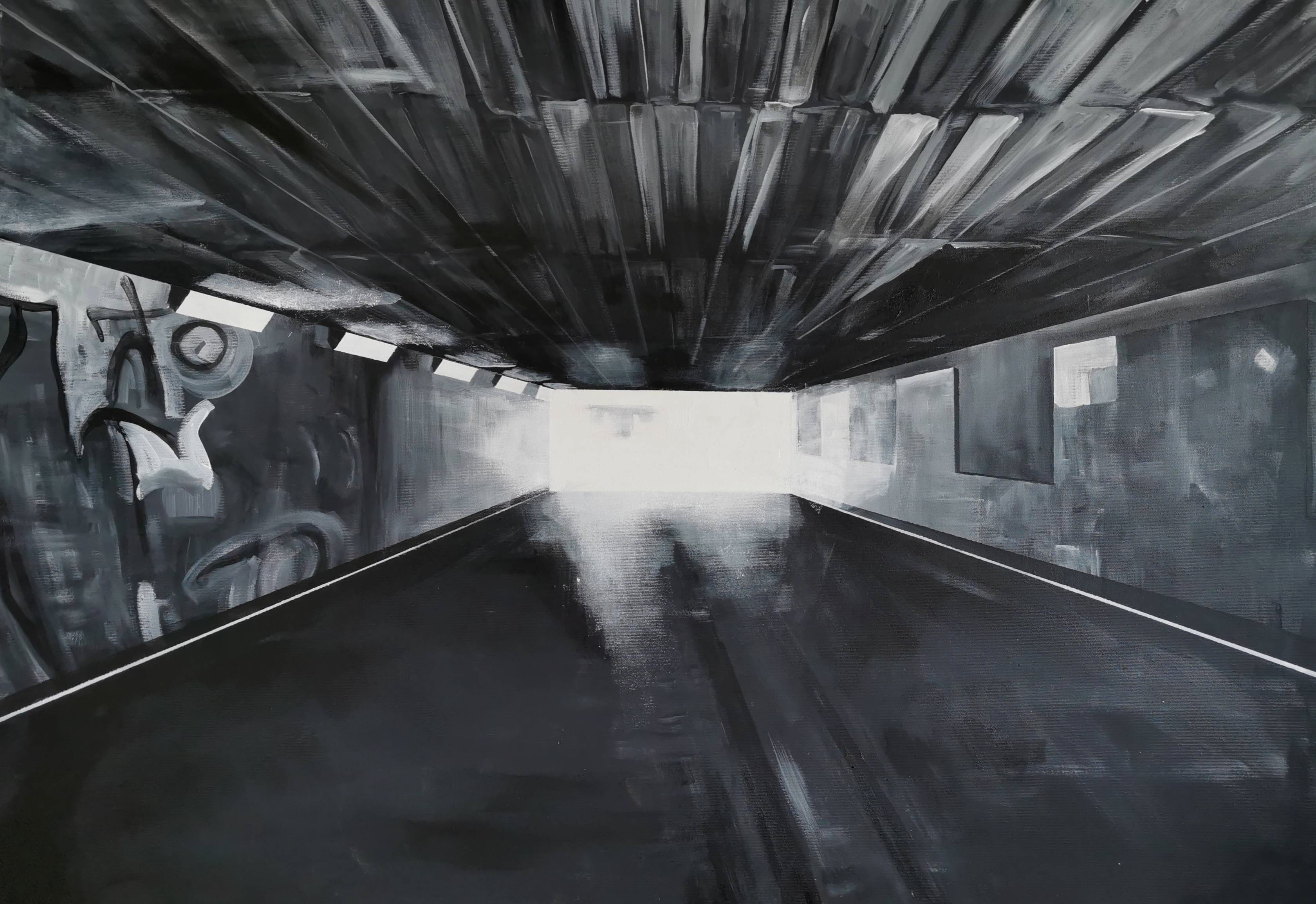 Irena Skalik bez tytulu akryl na plotnie 70x100cm .2020